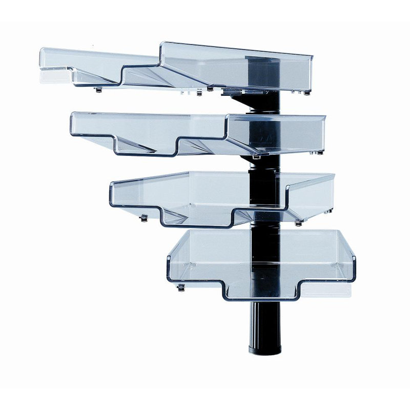 Swivel with 3 trays, Black