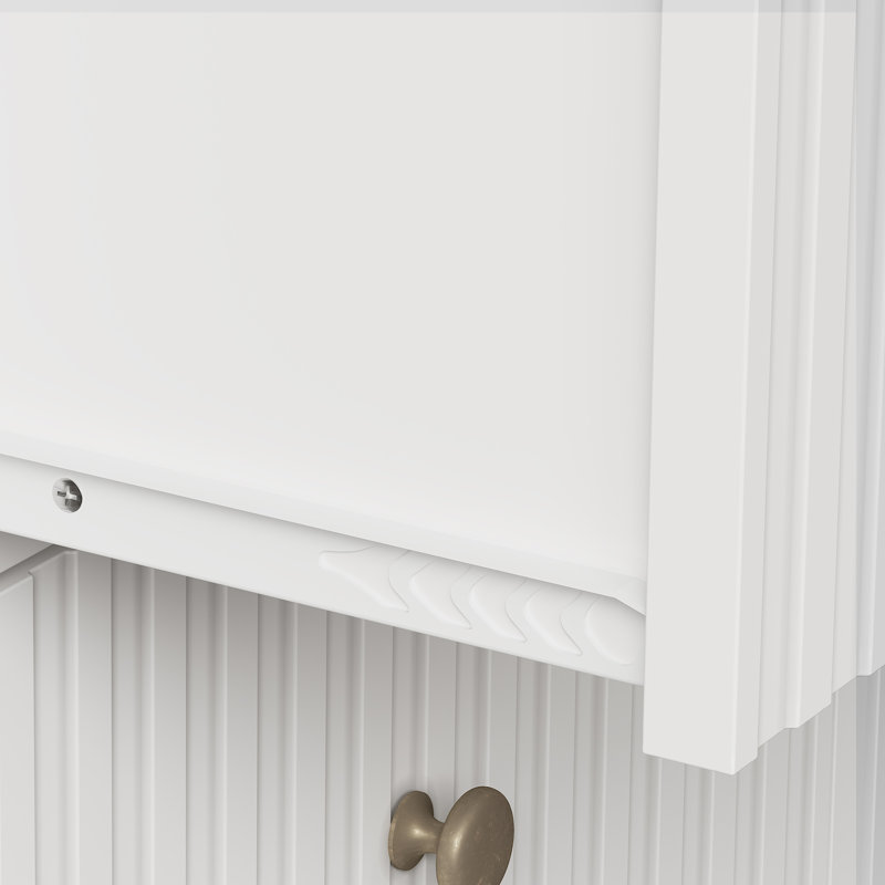 Commode 9 tiroirs Philomena, Blanc