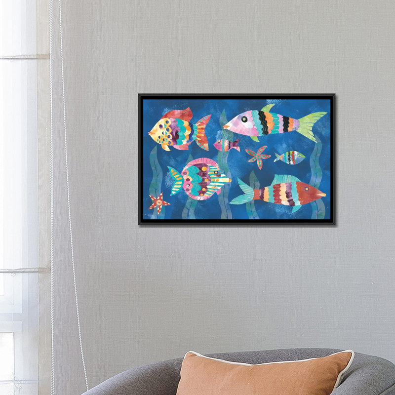 Boho Reef Fish III by Wild Apple Portfolio - Wrapped Canvas Gallery-Wrapped Canvas Giclée, 18" H x 26" W x 1.5" D, No Matte