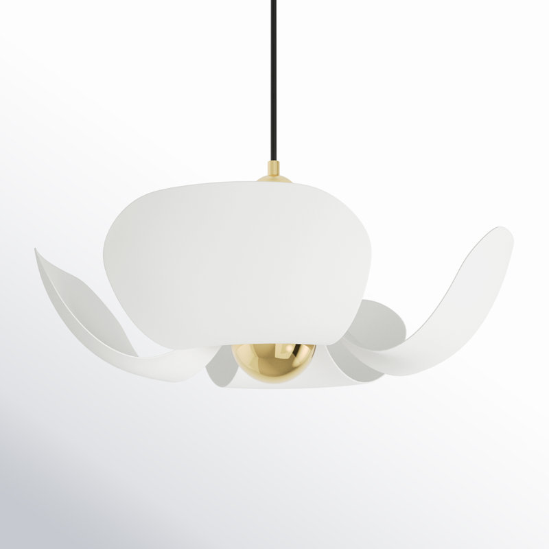 Miruna 1 - Light Novelty Pendant, Satin Brass/White