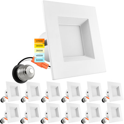 4" Selectable CCT New Construction LED Retrofit Recessed Can Light