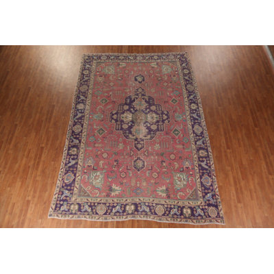 Pink Geometric Traditional Area Rug 9x13