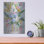 Art mural luxueux en métal «Pastel Floral» par Joan Curtis, 12 po x 16 po
