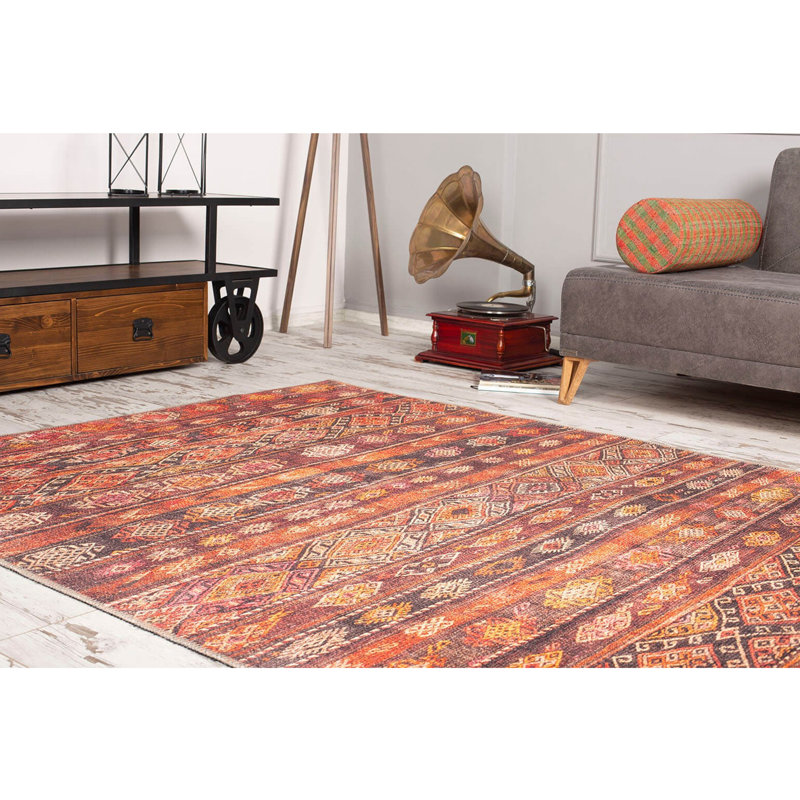 Luxurious Machine Washable Carpet, 100% Polyester, 7.5 x 10.8 Feet | Pile Height: 0.2 Inches, 1850 g/m² | Recycled Poly Cotton Underside, Easy Care, Perfect for Living Room & Bedroom, Soft & Durable Design