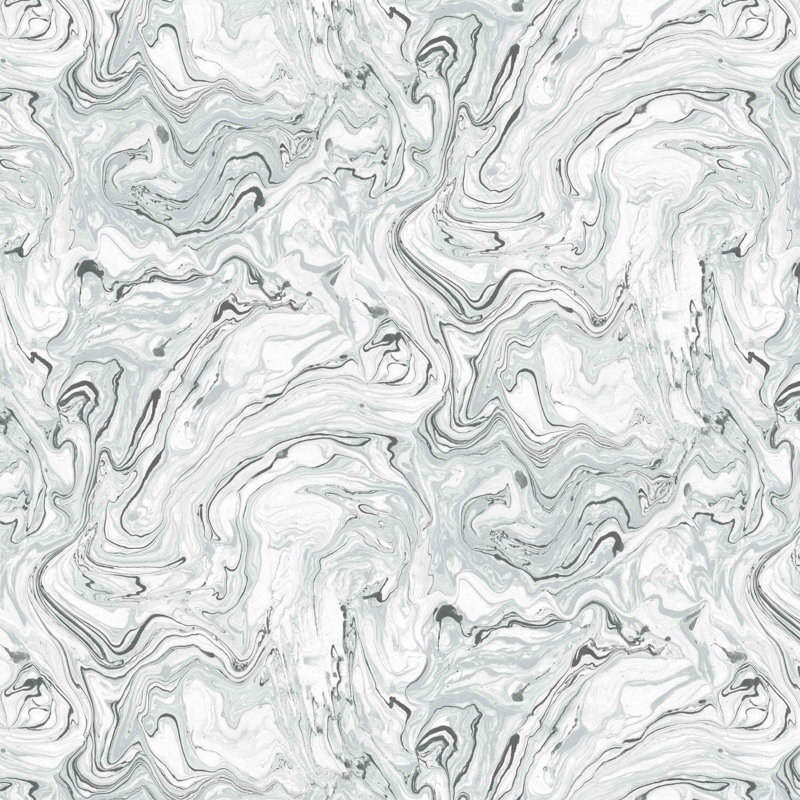 Congleton Ludic Duck Egg 10m x 52cm Wallpaper Mural, Monochrome