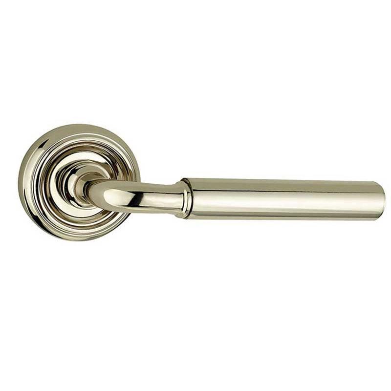 Elise Harrisburg Door Handle, Polished Brass