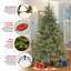 Sapin de Noël floqué et illuminé-2037025425