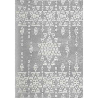 Joscha Geometric Grey Area Rug