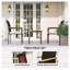 Ensemble de 2 chaises de patio en rotin avec accoudoirs en bois d'acacia Outsunny, blanc