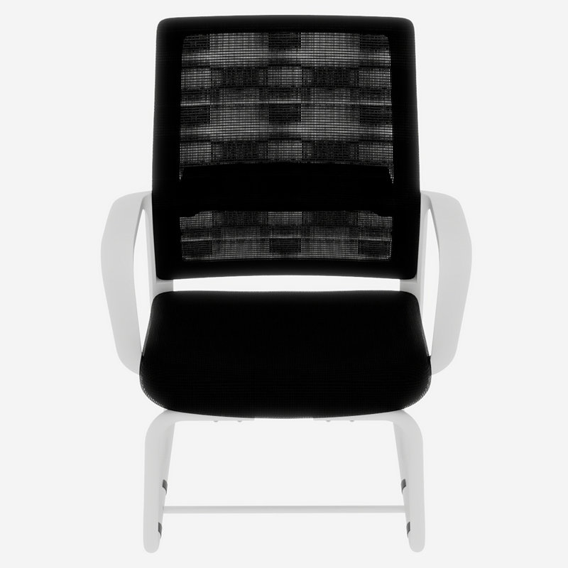 Afore Modern Ergonomic Office Chair With Breathable Back - 17.5" H X 21.5" W X 17" D Compact Frame, Black, Black