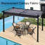 Toit de remplacement pour auvent Pergola - Résistance, résistance aux intempéries, installation facile, couleur grise, protection contre le soleil, assemblage