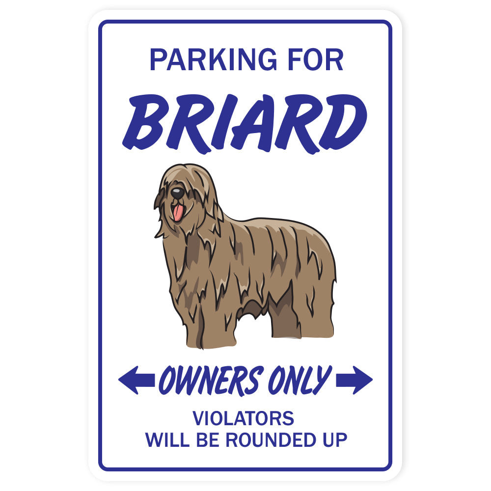 SignMission Briard Dog Pet Parking Decal | Wayfair