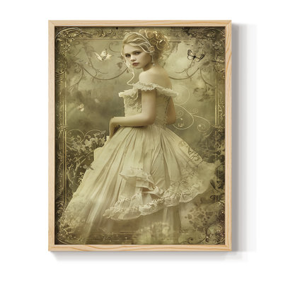 WOMEN Series CCCLII Framed Print - Solid Wood