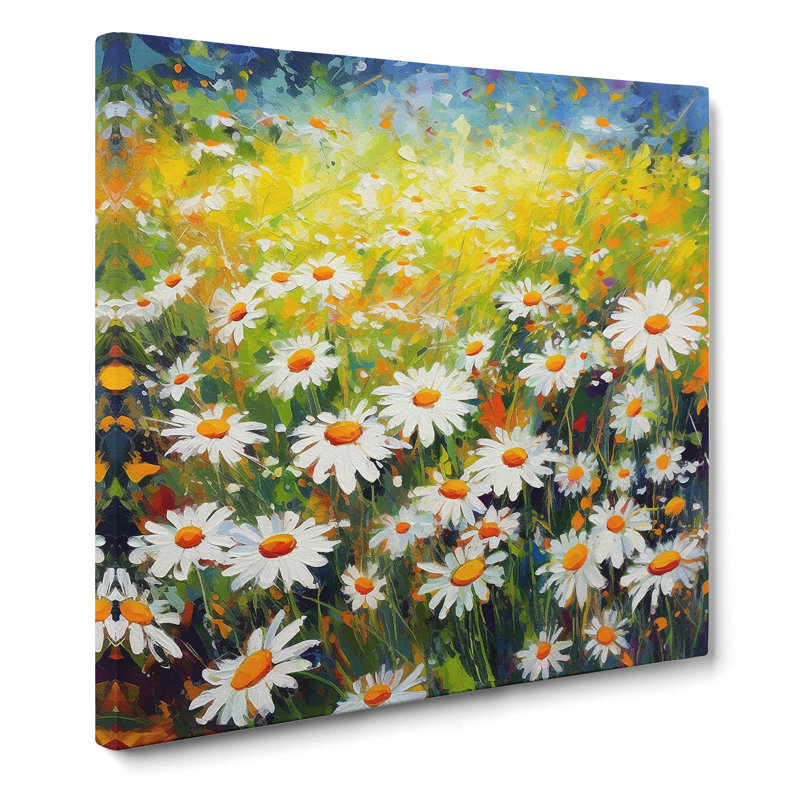 Daisy Colour Field Painting No.3 - Wrapped Canvas