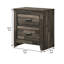 Table de chevet en bois massif à 2 tiroirs Javas-230844139