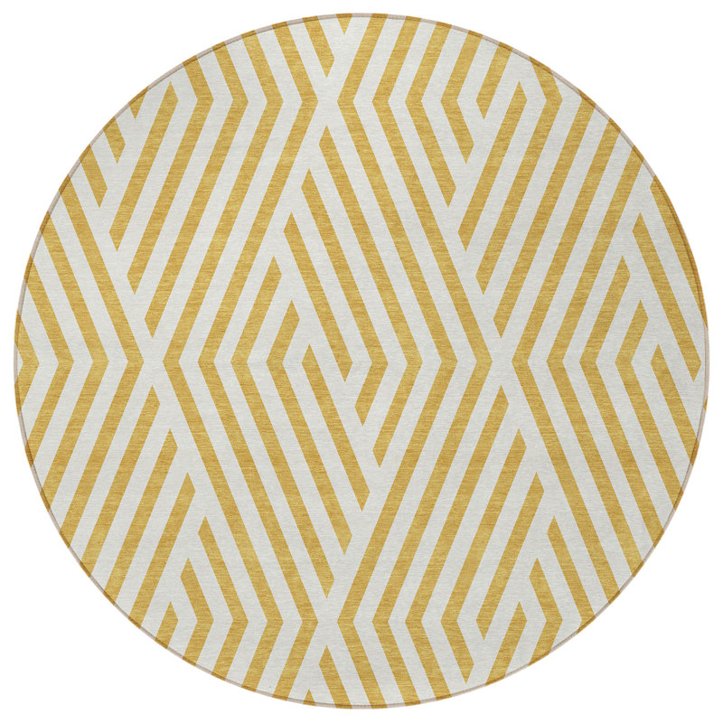 Tapis d'intérieur rond antidérapant 8 pi