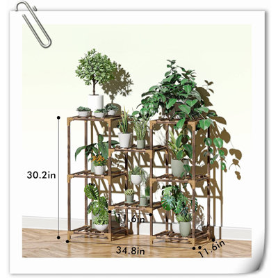Support pour plante d'intérieur, extérieur pour plante en bois, plantes multiples