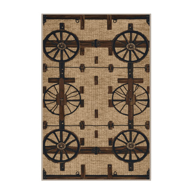  Washable Farm Wagon Farm Area Rug