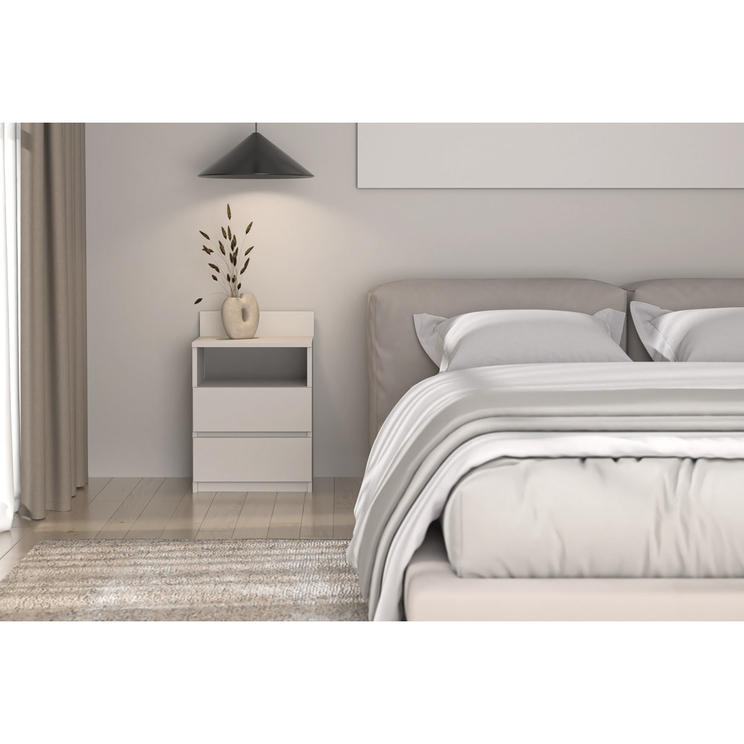 Abril 2 Drawer Bedside Table