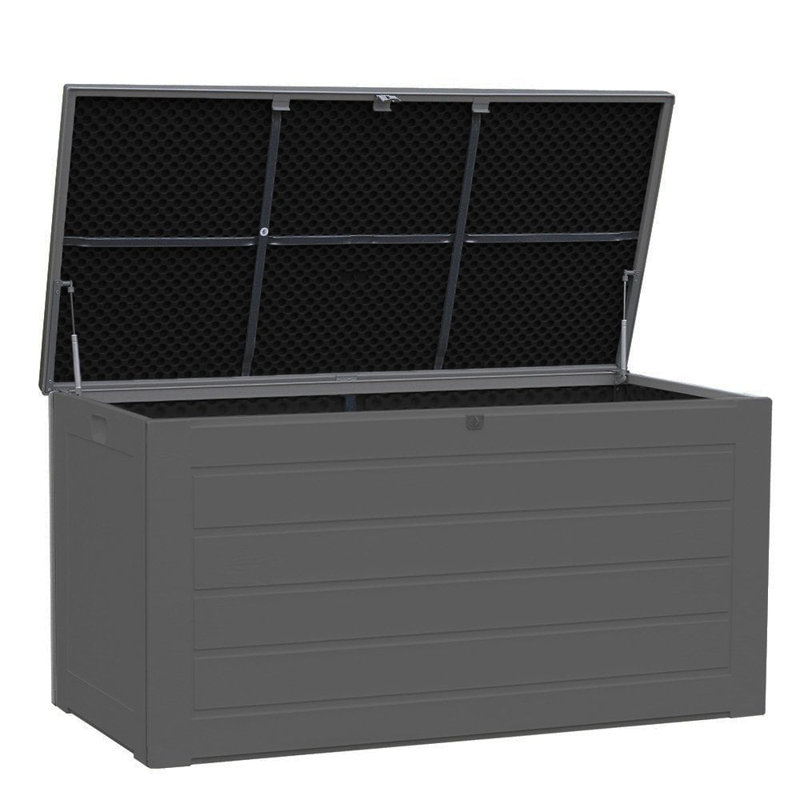 WFX Utility 146cm W 680L Water Resistant Plastic Lockable Deck Box in Grey