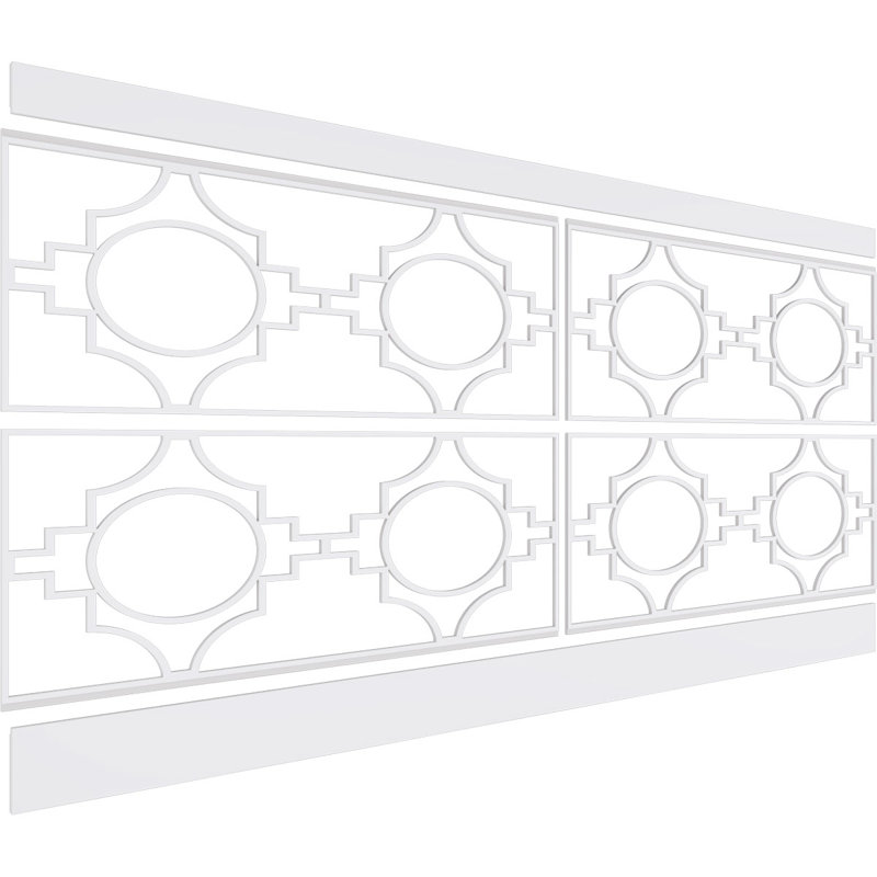 Ensemble de lambris en gypse et PVC, H 44 po x l 94,5 po x P 0,625 po