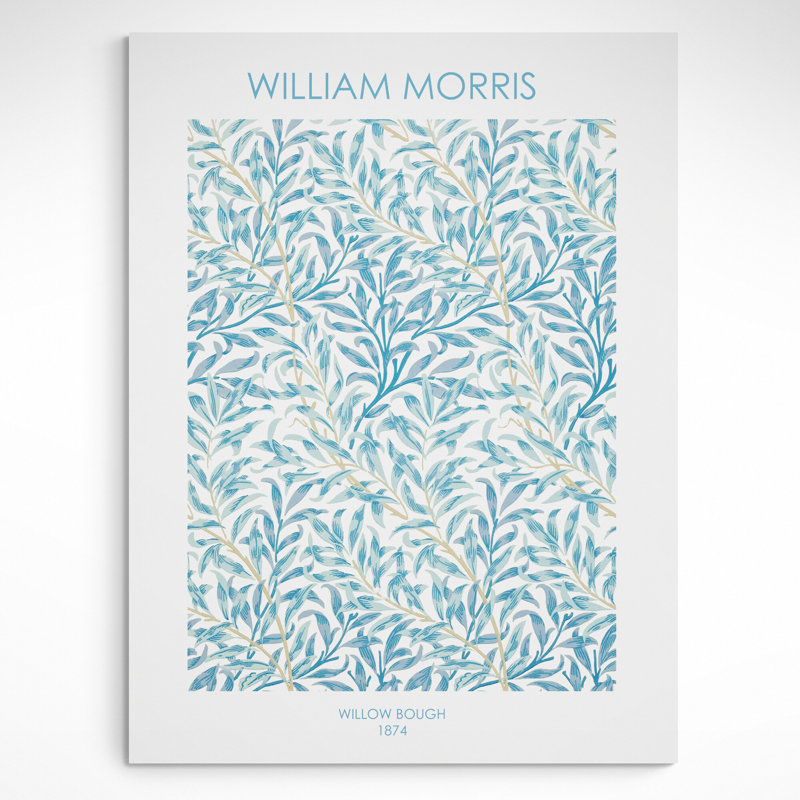 Willow Bough by William Morris - Print on Canvas, 81cm H x 61cm W x 4cm D