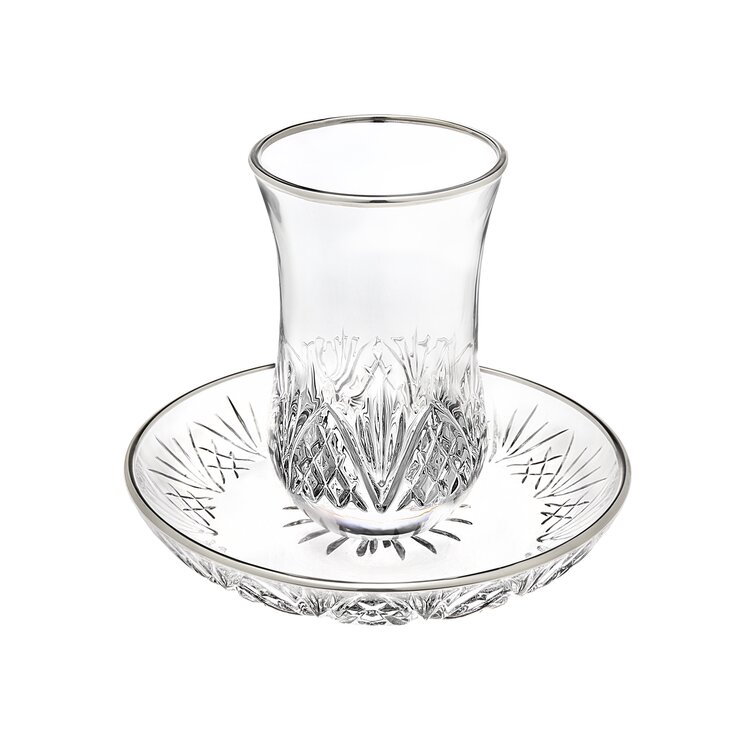 Godinger Silver Art Co Dublin Crystal Platinum Rim Kiddish Cup 5.50oz ...