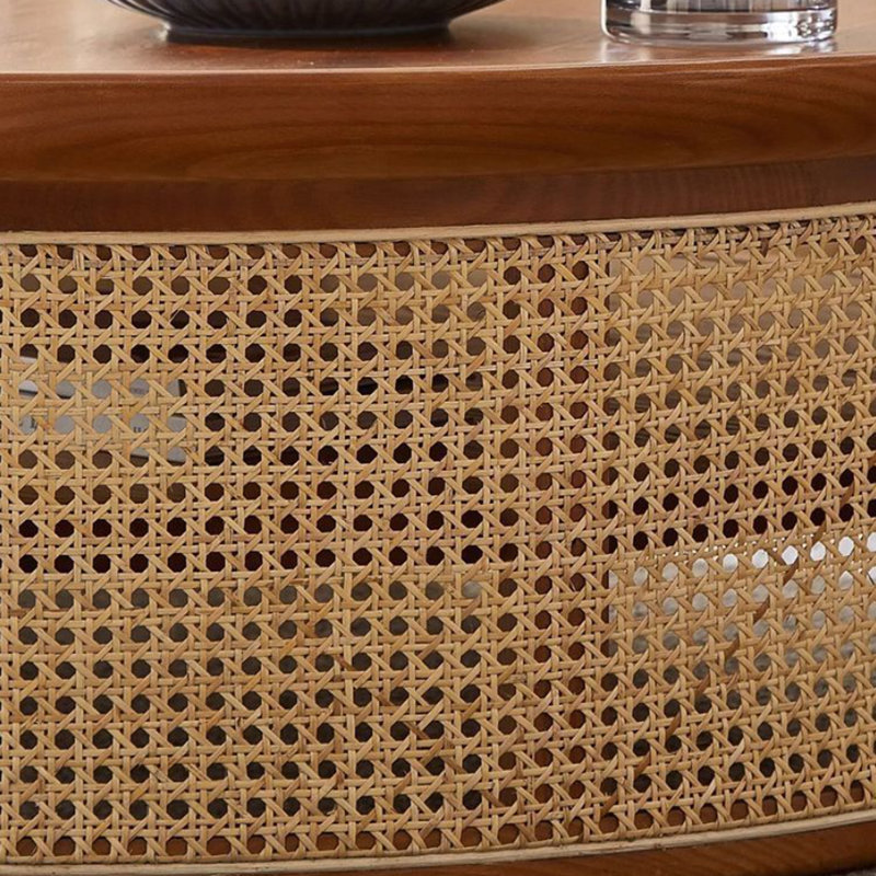 Table basse ronde en bois de cerisier
