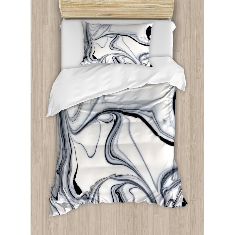 Modern & Contemporary Abstract Duvet Cover, Twin Duvet Cover + 1 Pillow Sham