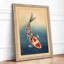 Koi in Motion Japandi - Framed Print-96577529-96577534