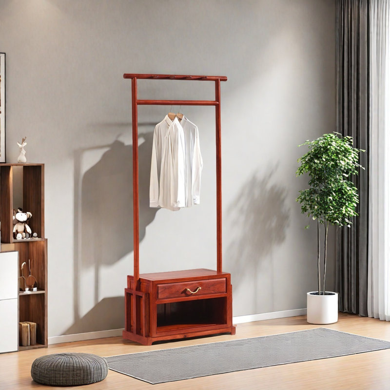 Premium Rosewood Wardrobe, Reddish Brown