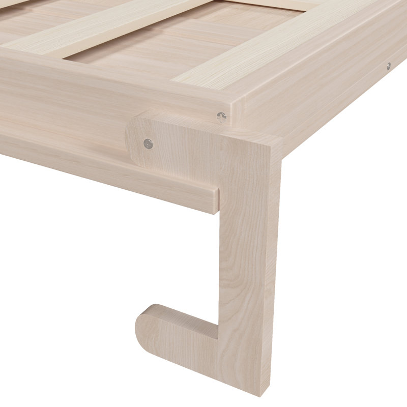 Grand lit escamotable avec DEL, beige
