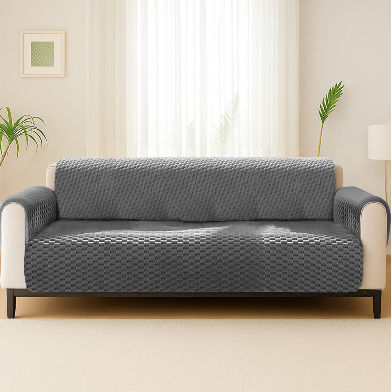 Luxury Chunky Popcorn Thermal Sofa Protector, 3 Seater, Charcoal