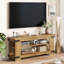 Meuble télé rustique industriel pour téléviseur de 55 po ou moins avec rangement à 3 niveaux Vividwood