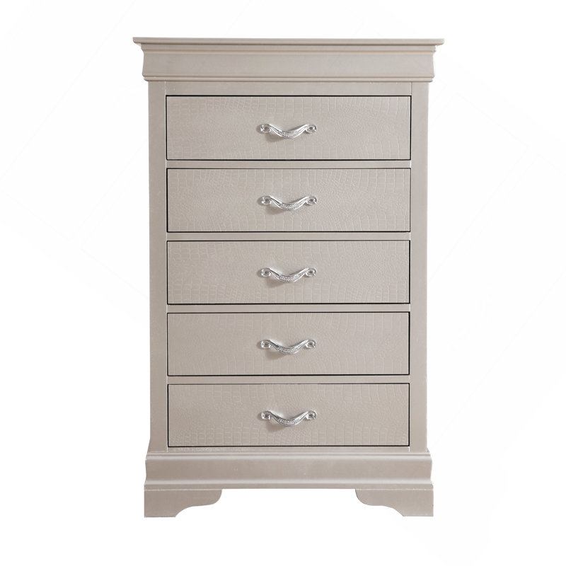 Lorana G6500-CH Chest ,Silver Champagne, Champagne