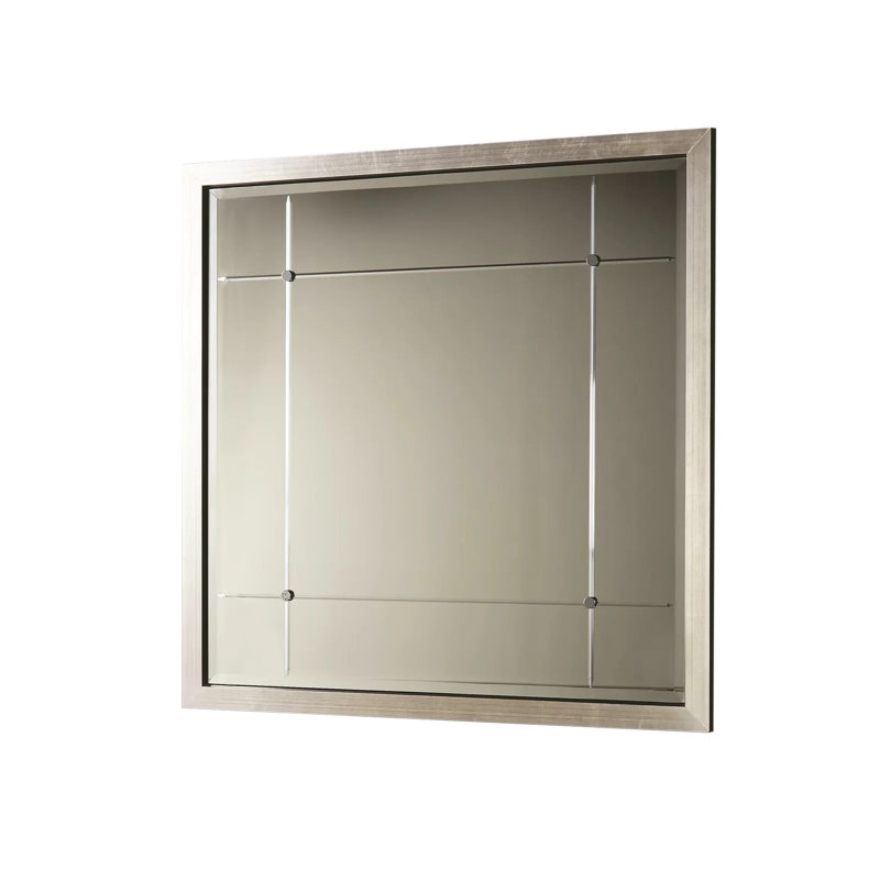 Beaumont Square Mirror-Silver Leaf