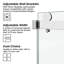 Porte de douche coulissante double sans cadre 60 po x 79 po, porte de douche double, verre trempé de 3/8 po (10 mm), acier inoxydable, chrome-129453898