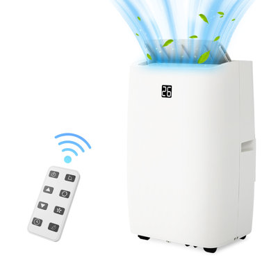 Climatiseur portatif 3 en 1 8 000 BTU, déshumidificateur et ventilateur de refroidissement, climatiseur à faible bruit avec minuterie 24H, télécommande et ensemble de fenêtre, refroidit jusqu'à 350 pieds carrés pour la chambre à coucher et le salon