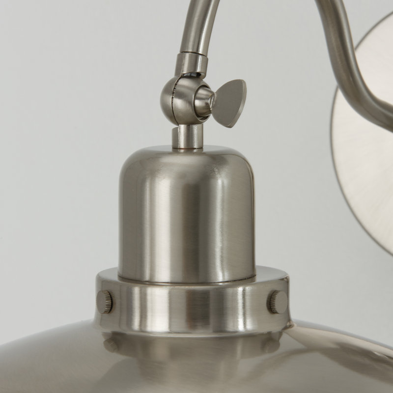 Lampe avec bras pivotant Antosia, Nickel brossé