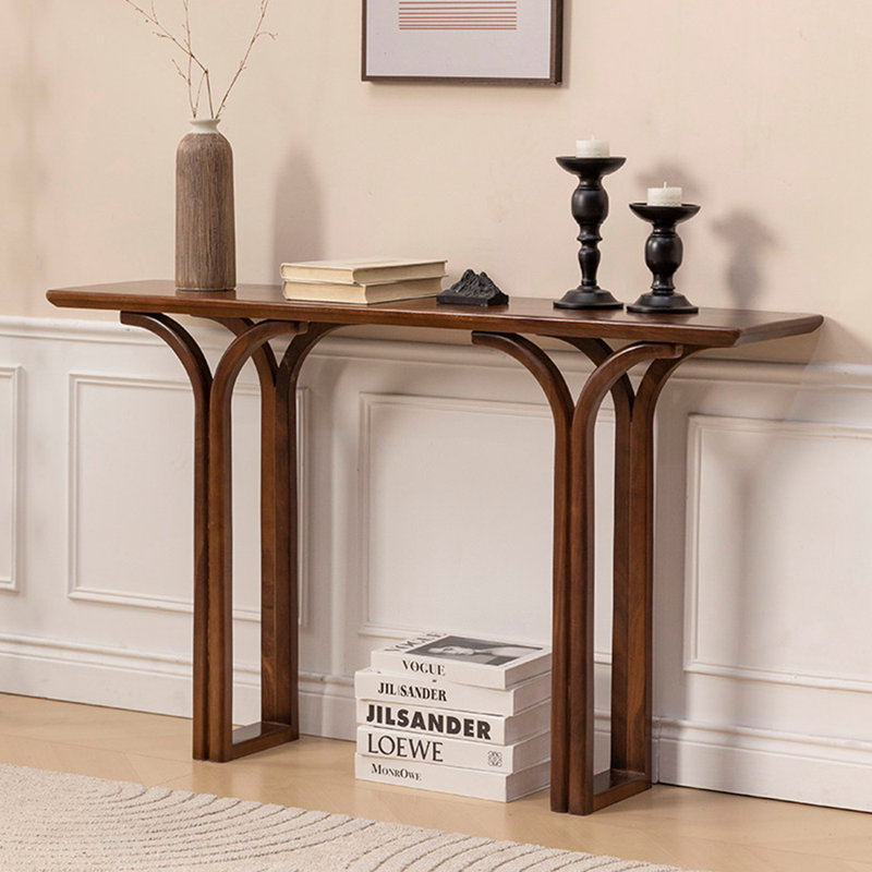 Nouvelle console en bois massif de style chinois, Brun, H 29,5 po x l 51 po x P 11,8 po