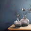 Vase en argent poli Advik - court-776319391