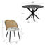 Ensemble de table de salle à manger 4 personnes Atwater avec table ronde de 39,5 po et 4 chaises Boucle rembourrées-1451281031