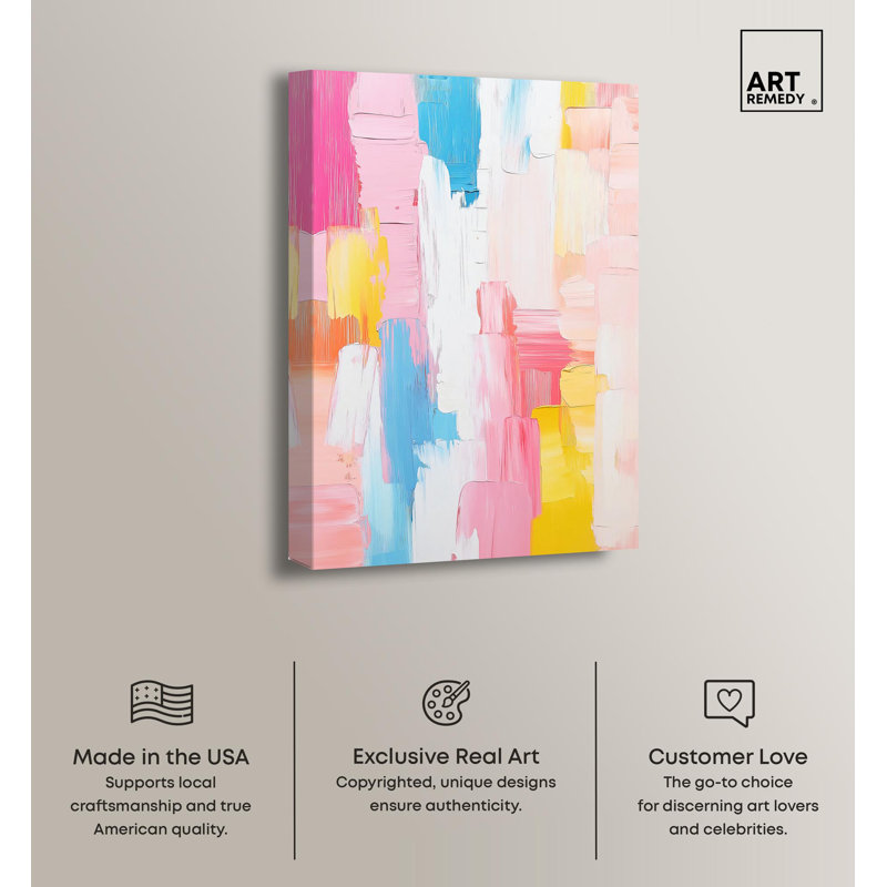 Joyful Abstraction II 10" x 15" Wrapped Canvas Art
