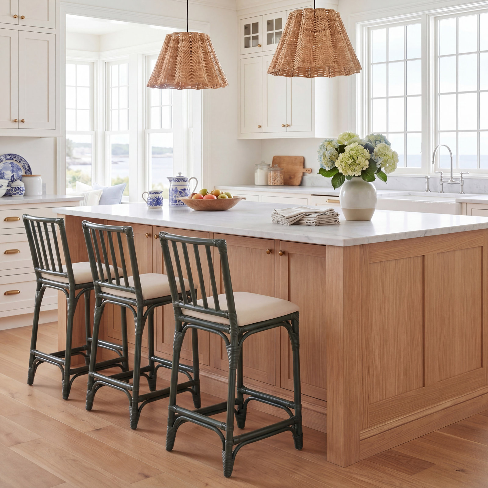 Mylinda 24" Bar Stool, Forest Green