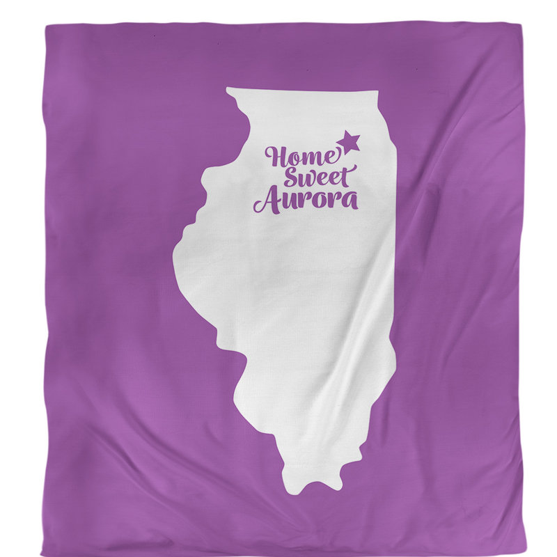 Housse de couette simple aurora Illinois, Housse de couette simple TG, Violet, Microfibre