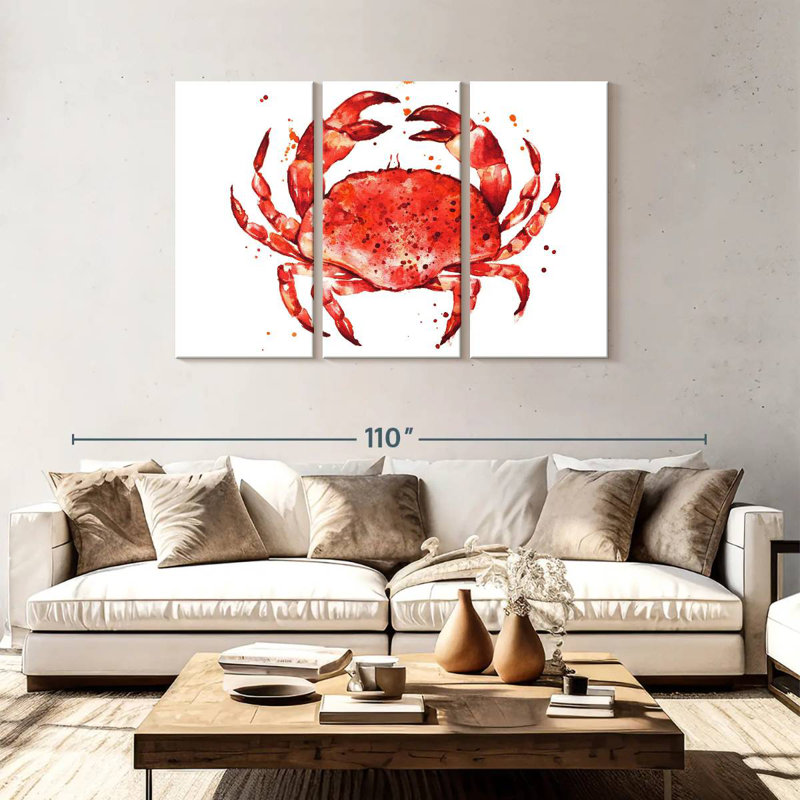 Brampt Cooked Red Crab, 48" H x 74" W