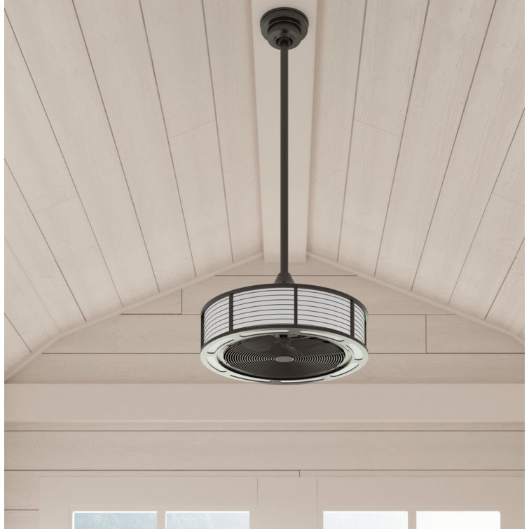 22" Tunley 3 - Blade LED Standard Ceiling Fan with Wall Control and Light Kit Included