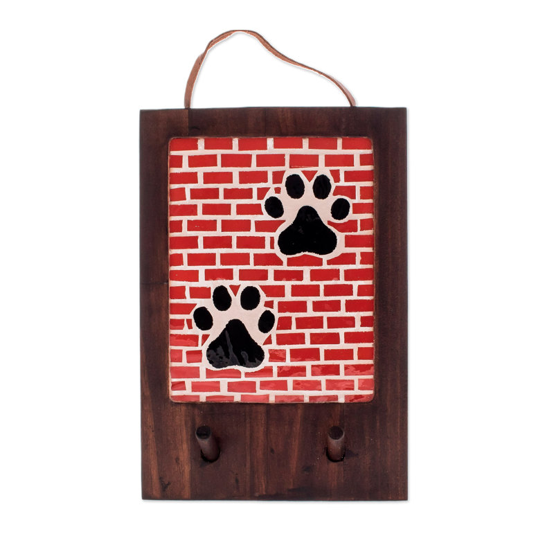 Handmade Lovely Paws Wood Coat Rack