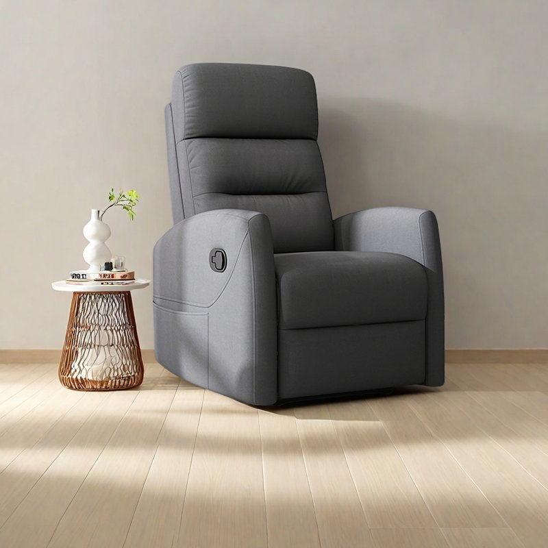 Ergonomic sponge comfortable recliner, Dark Gray Linen Blend