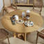 Table de salle à manger ronde en bois massif avec piédestal en rotin-644926031-629662933